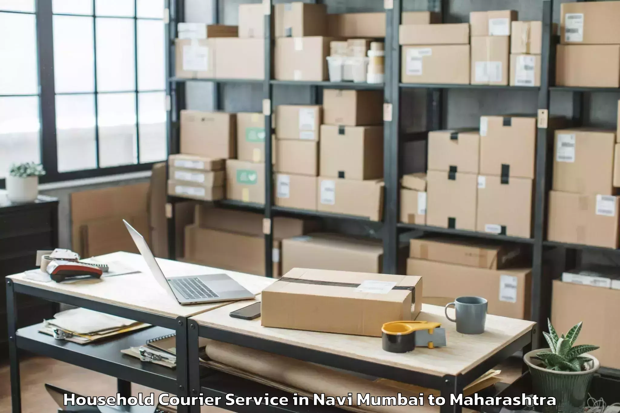 Trusted Navi Mumbai to Bhadravati Chandrapur Household Courier